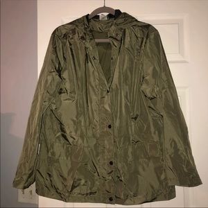 Olive Green Rain Jacket
